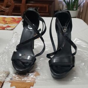 GUESS Black Strappy Women's Heels
